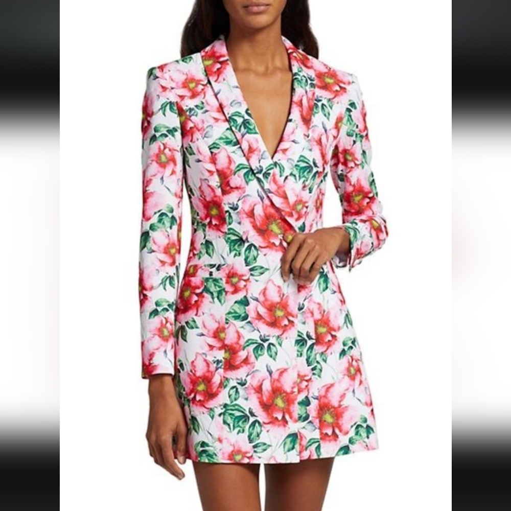 Alice + Olivia Latoya Floral Print Blazer Mini Dress